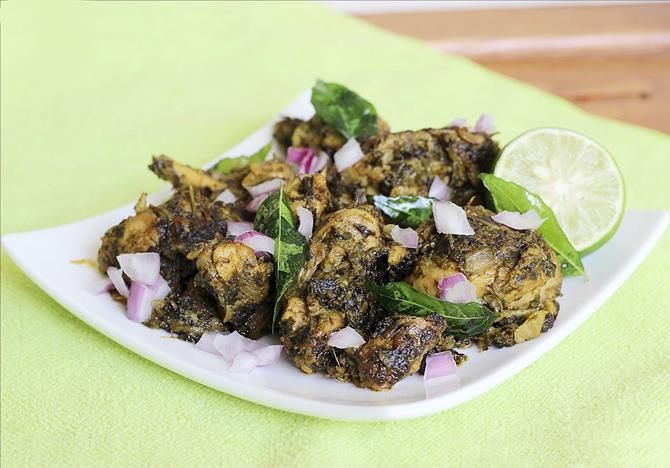 Gongura chicken Fry